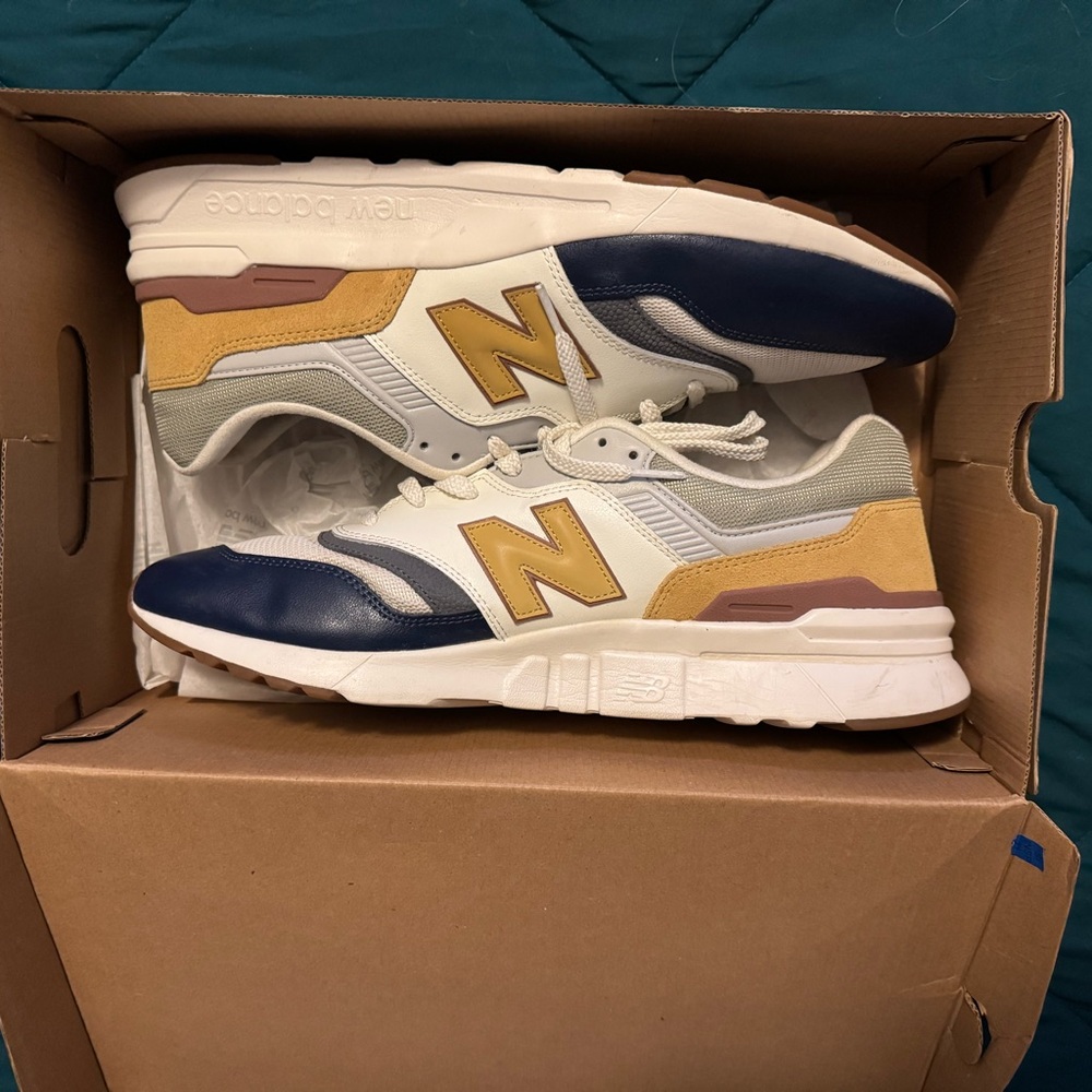 New Balance White and Brown Classics
